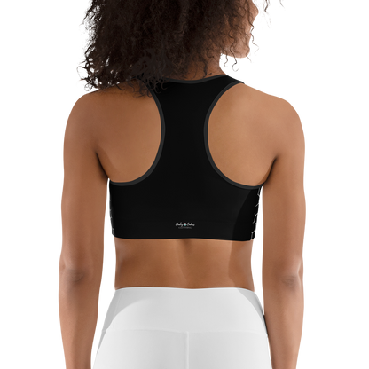 BabyCakes Sports Bra - Black & White HoneyComb