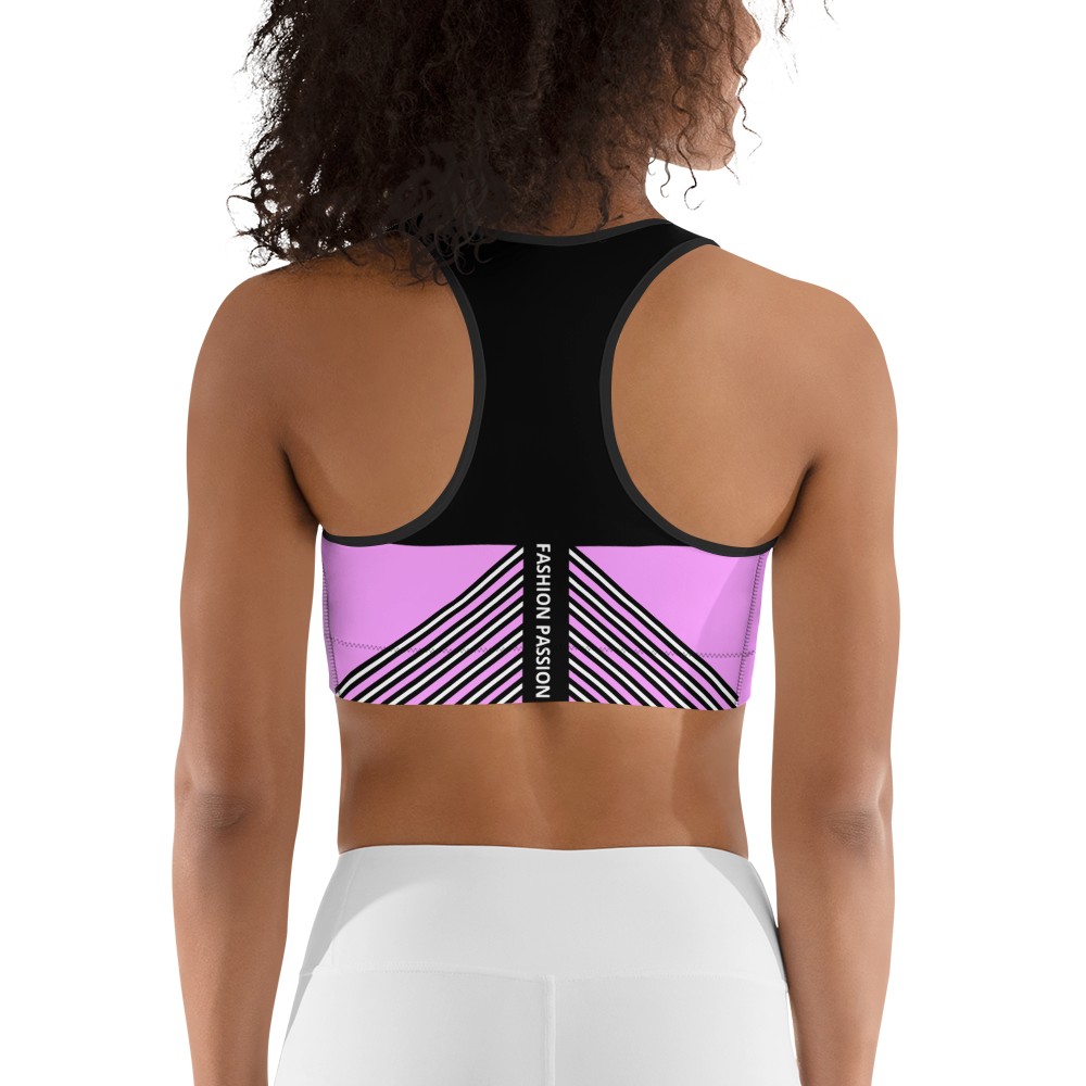 BabyCakes Sports Bra - 'Fashion Passion' - Pink & Black