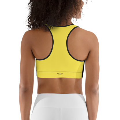 BabyCakes Sports Bra - Black & Yellow