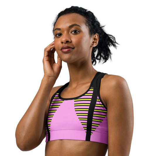 BabyCakes Sports Bra - Pink Stepper