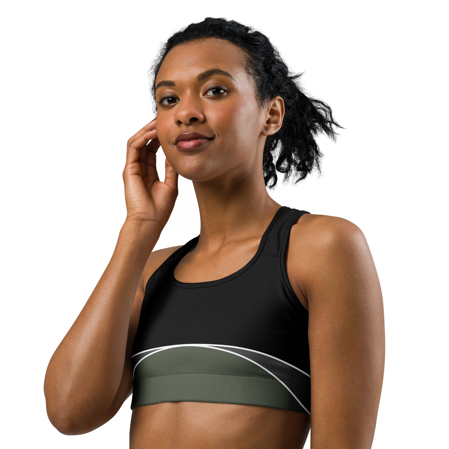 BabyCakes Sports Bra - Half-Moon Green