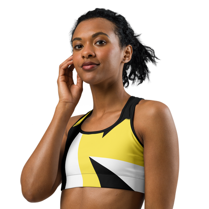 BabyCakes Sports Bra - Black & Yellow