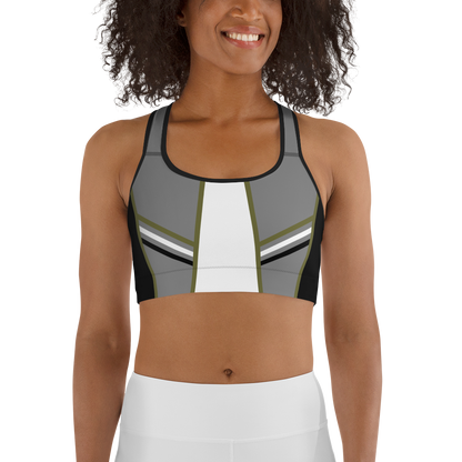 BabyCakes Sports Bra - Green Stripe