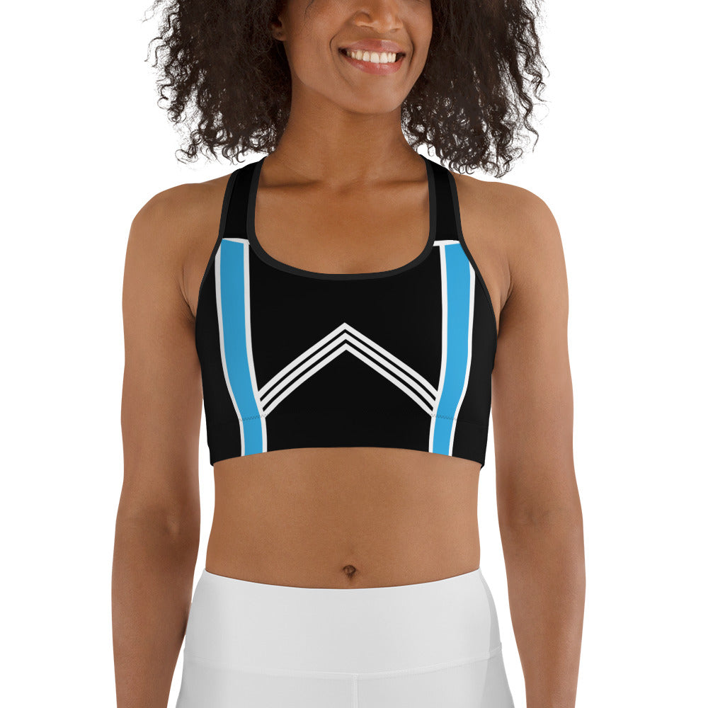 BabyCakes Sports Bra - Blue & White Stripes