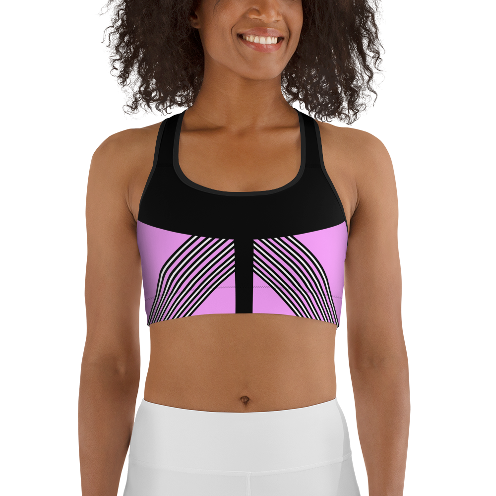 BabyCakes Sports Bra - 'Fashion Passion' - Pink & Black