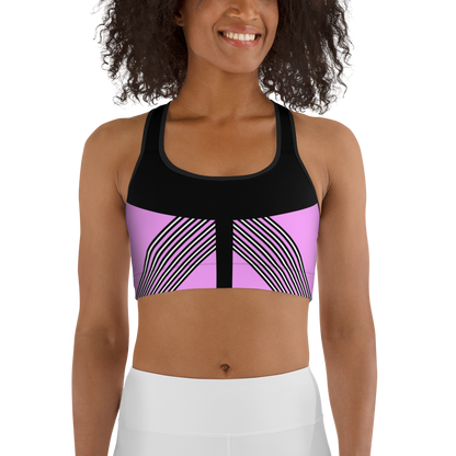 BabyCakes Sports Bra - 'Fashion Passion' - Pink & Black