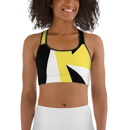 BabyCakes Sports Bra - Black & Yellow