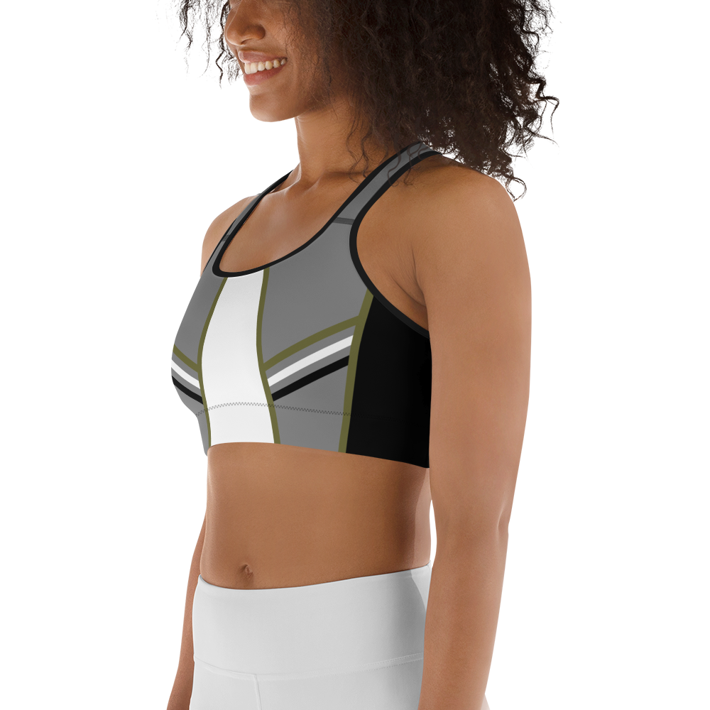 BabyCakes Sports Bra - Green Stripe