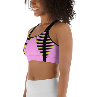 BabyCakes Sports Bra - Pink Stepper