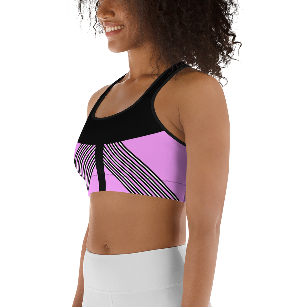 BabyCakes Sports Bra - 'Fashion Passion' - Pink & Black