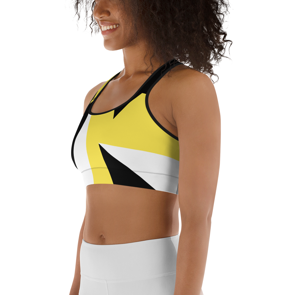 BabyCakes Sports Bra - Black & Yellow