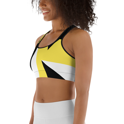 BabyCakes Sports Bra - Black & Yellow