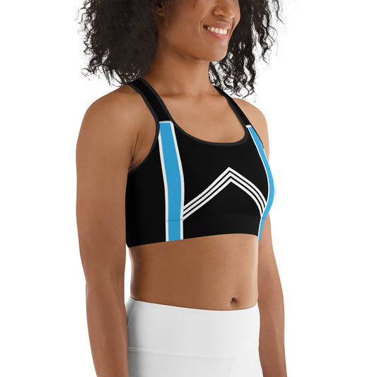 BabyCakes Sports Bra - Blue & White Stripes