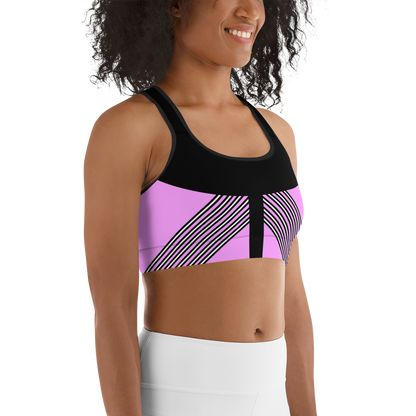 BabyCakes Sports Bra - 'Fashion Passion' - Pink & Black