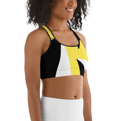 BabyCakes Sports Bra - Black & Yellow