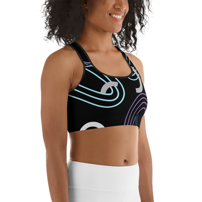 BabyCakes Sports Bra - Circular Black