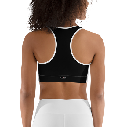 BabyCakes Sports Bra - Black & White Stripe