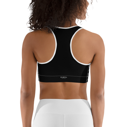 BabyCakes Sports Bra - Black & White HoneyComb