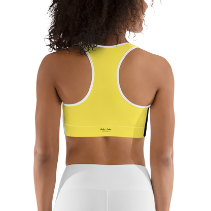 BabyCakes Sports Bra - Black & Yellow