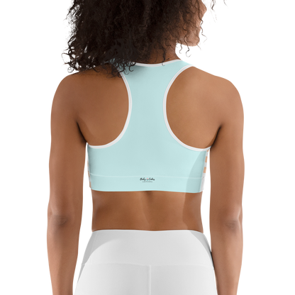 BabyCakes Sports Bra - Blue & Peach Stripe