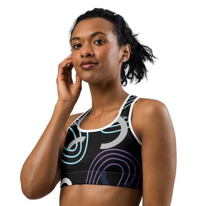 BabyCakes Sports Bra - Circular Black