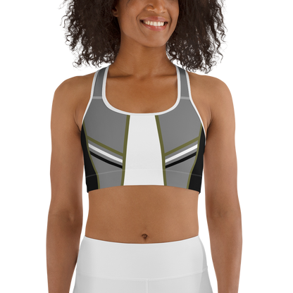 BabyCakes Sports Bra - Green Stripe