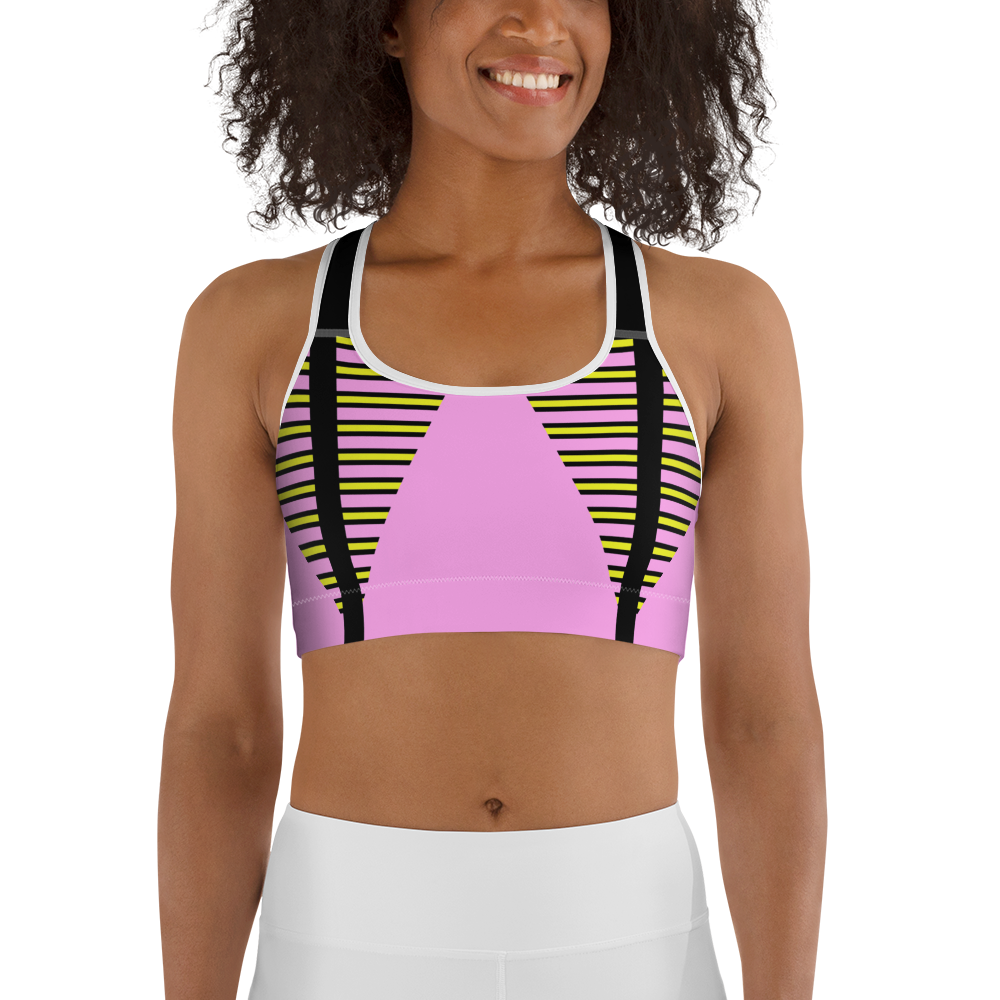 BabyCakes Sports Bra - Pink Stepper