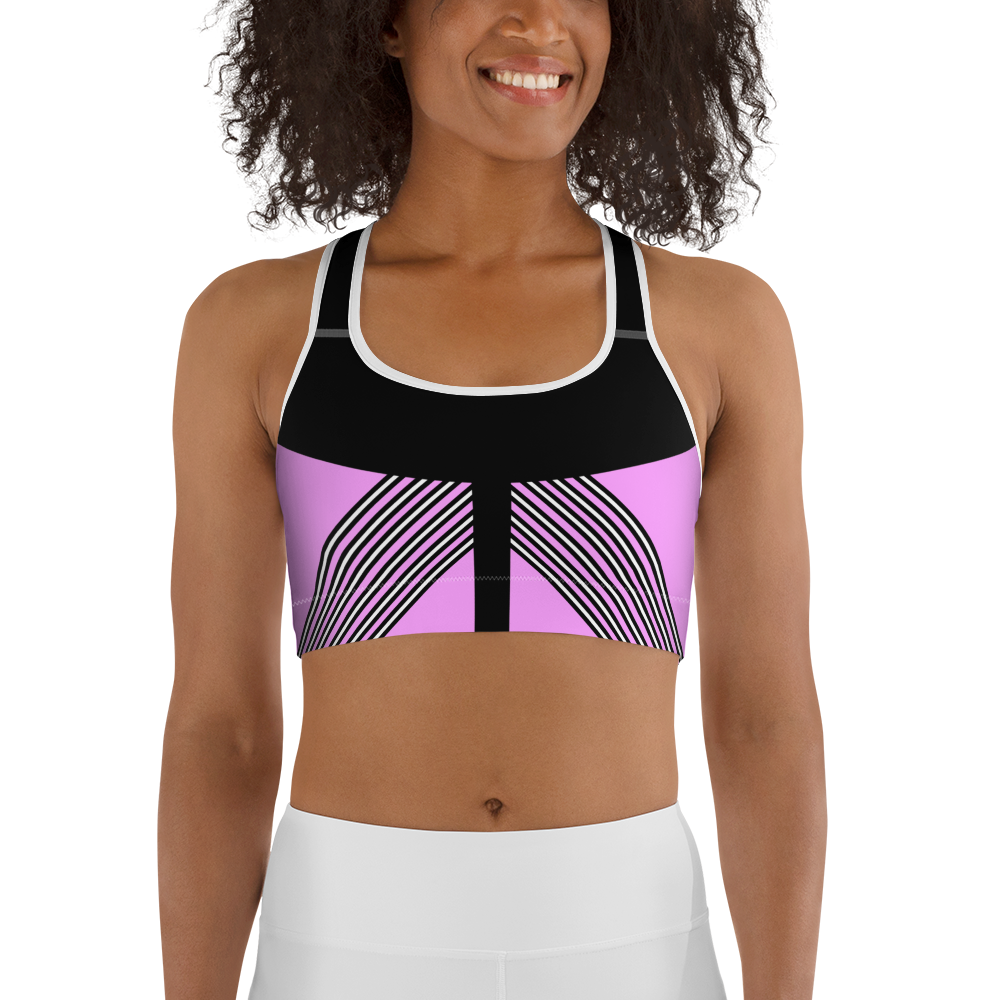 BabyCakes Sports Bra - 'Fashion Passion' - Pink & Black