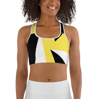 BabyCakes Sports Bra - Black & Yellow