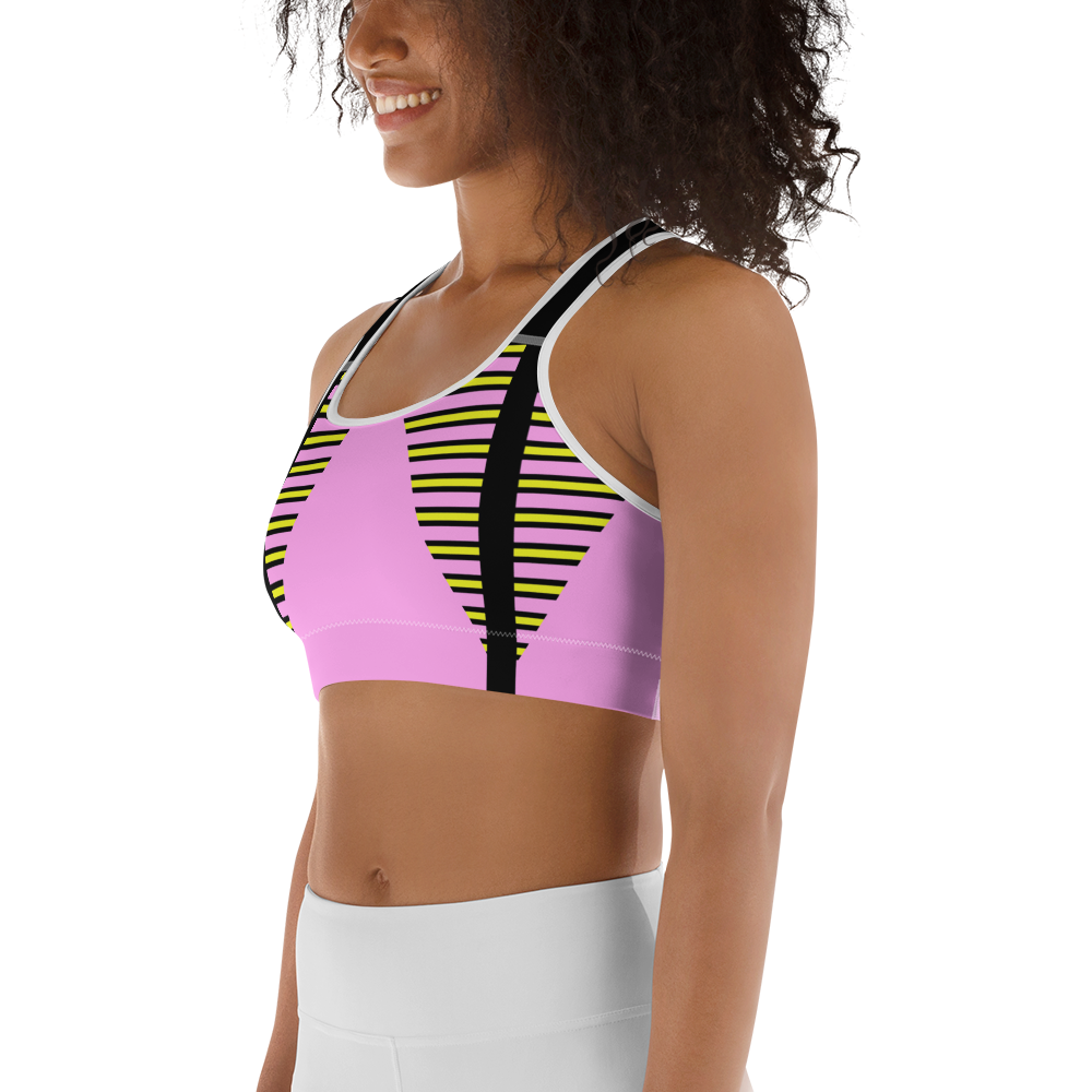 BabyCakes Sports Bra - Pink Stepper