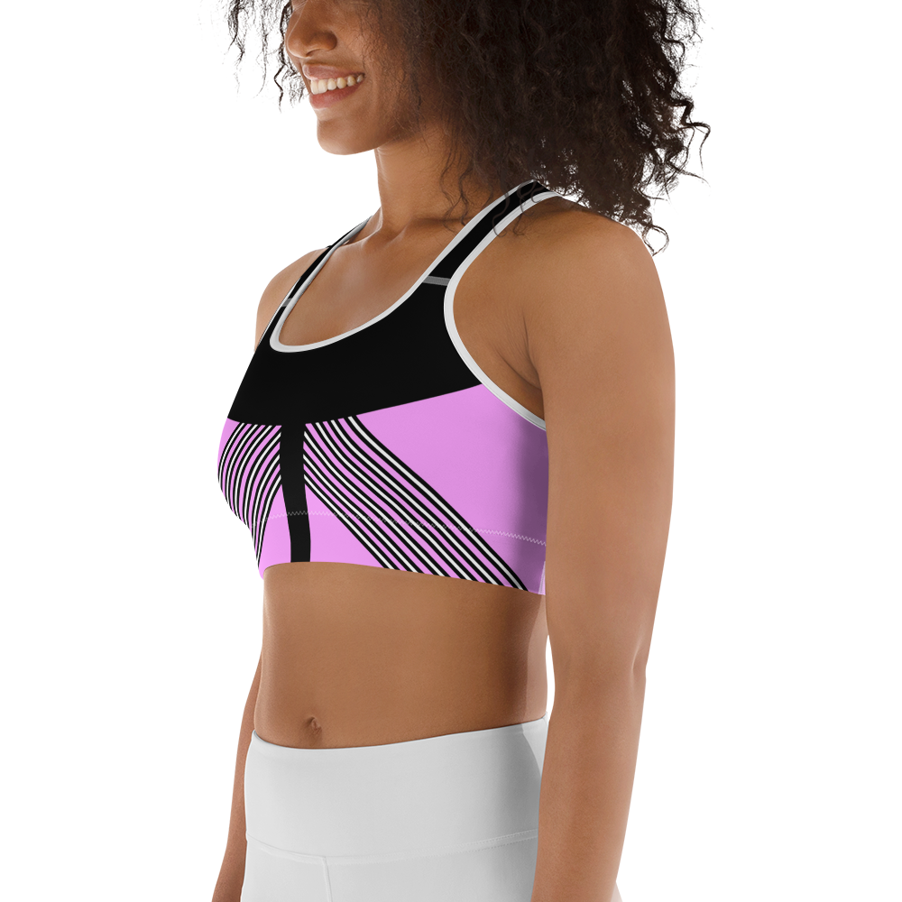 BabyCakes Sports Bra - 'Fashion Passion' - Pink & Black