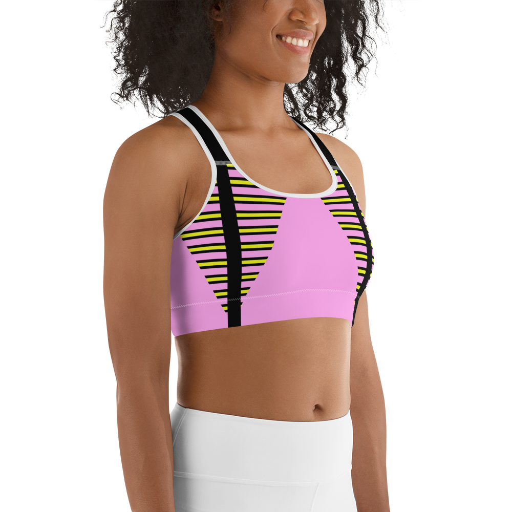 BabyCakes Sports Bra - Pink Stepper