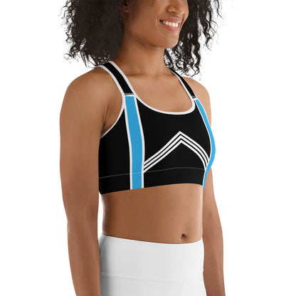 BabyCakes Sports Bra - Blue & White Stripes