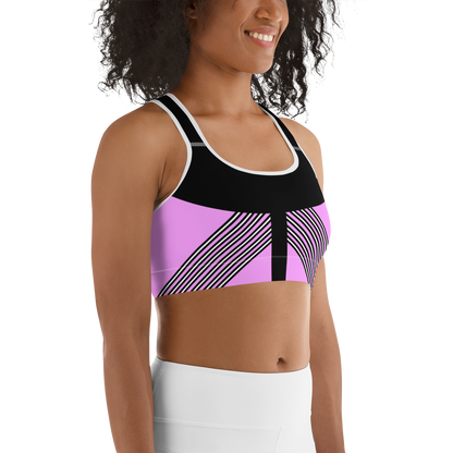 BabyCakes Sports Bra - 'Fashion Passion' - Pink & Black