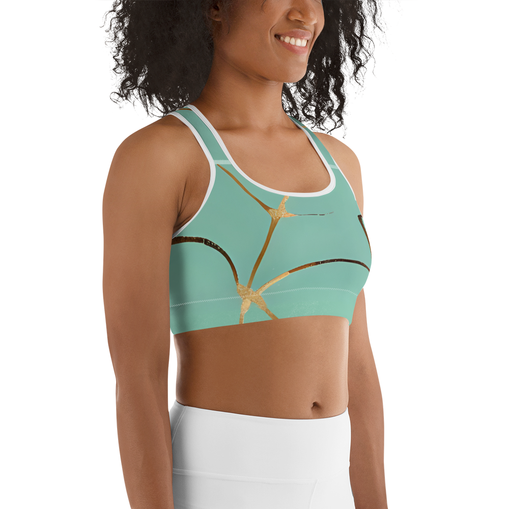 BabyCakes Sports Bra - Teal & Gold