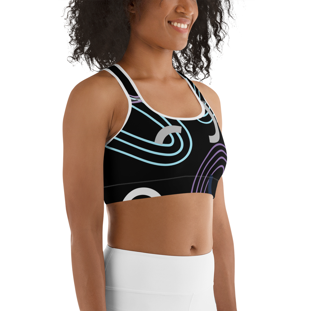 BabyCakes Sports Bra - Circular Black