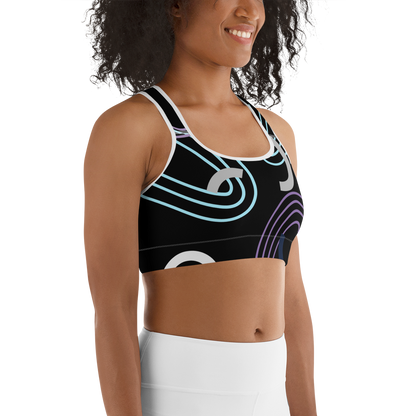 BabyCakes Sports Bra - Circular Black