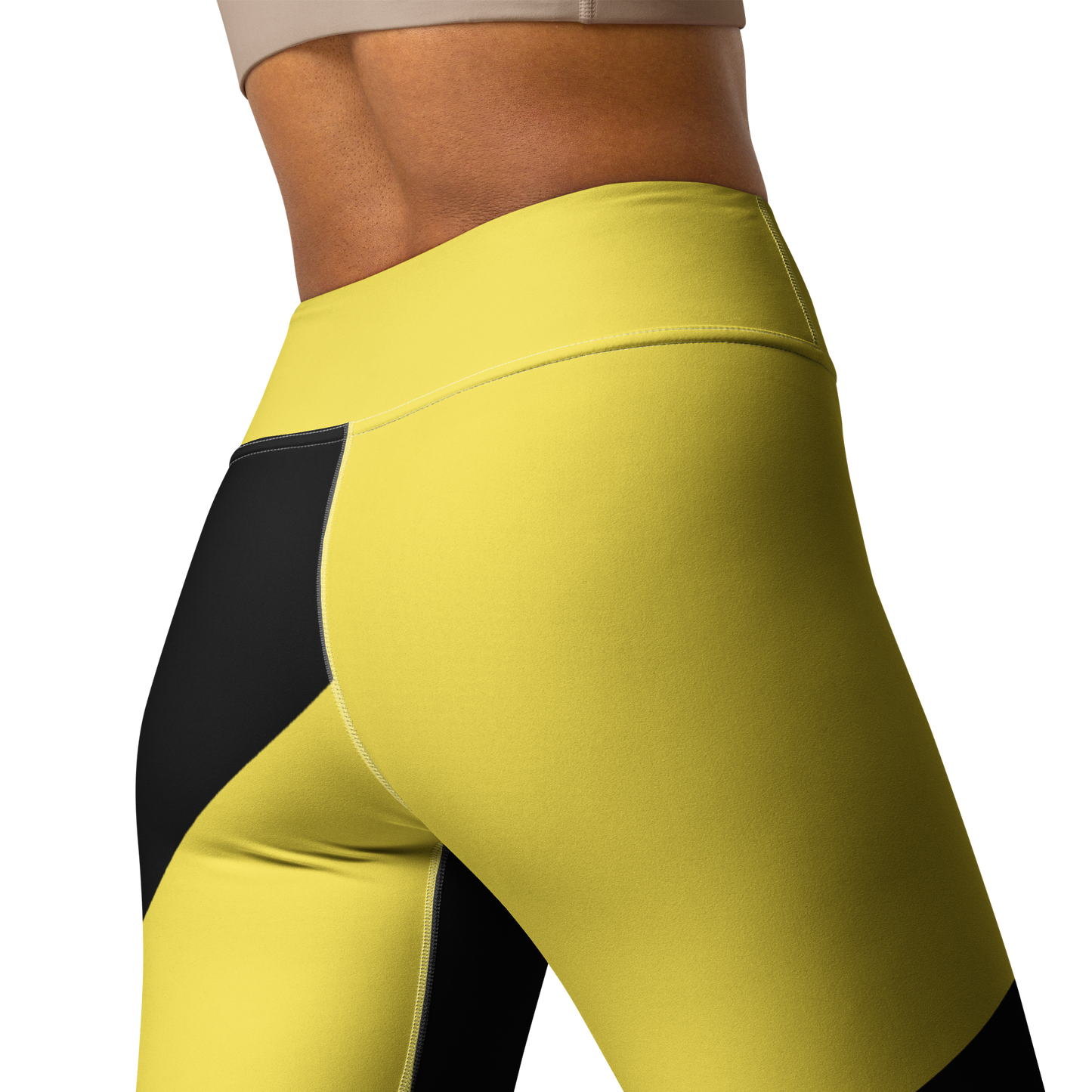 BabyCakes Yoga Leggings - Black & Yellow