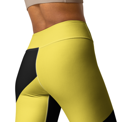 BabyCakes Yoga Leggings - Black & Yellow