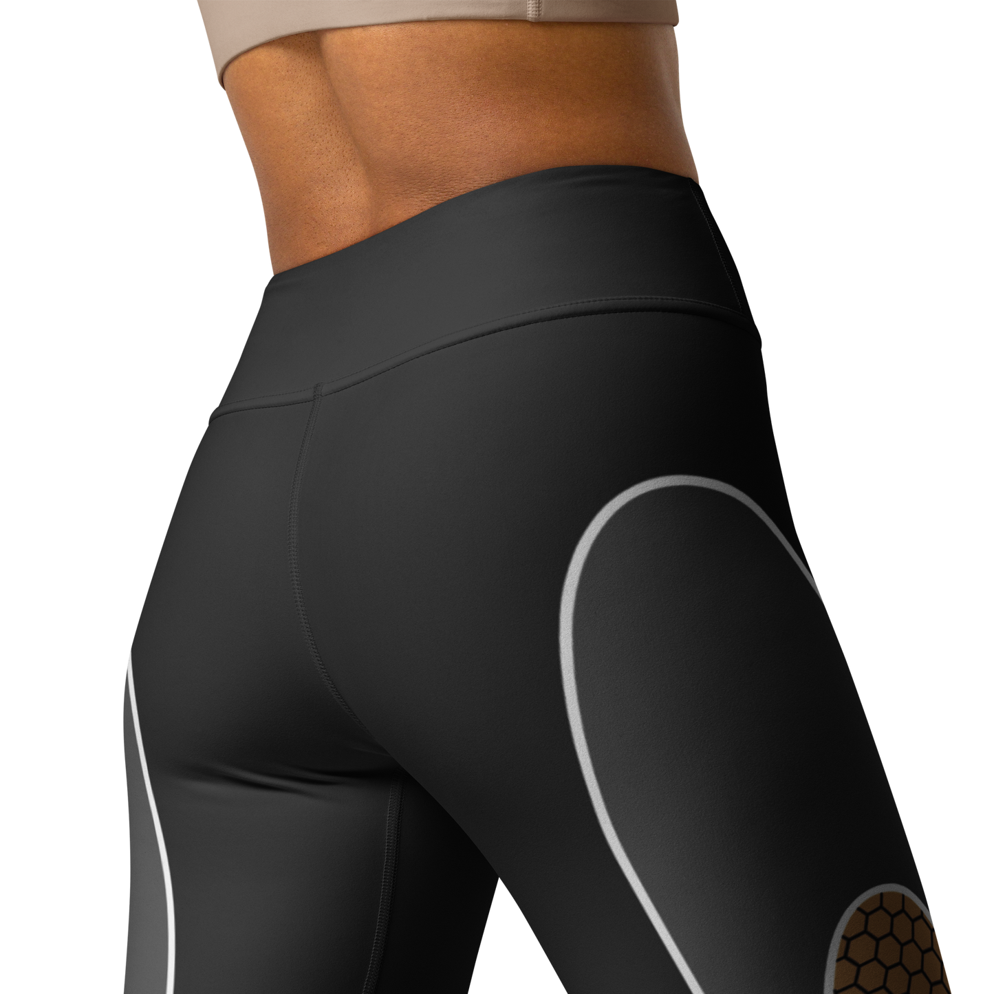 BabyCakes Yoga Leggings - Honeycomb Black