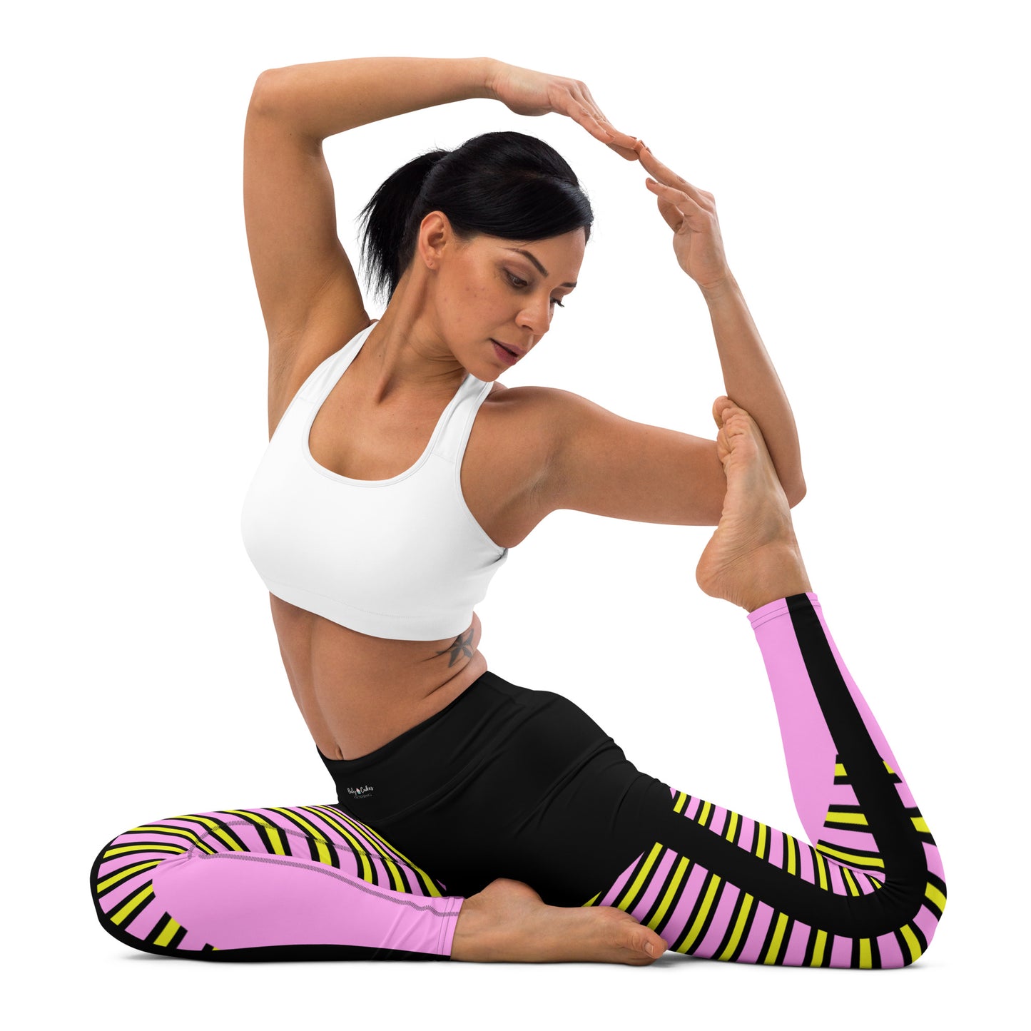 BabyCakes Yoga Leggings - Pink Stepper