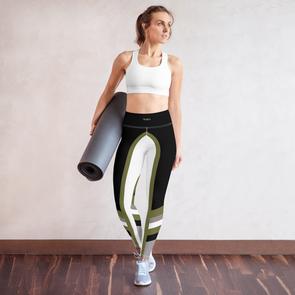 BabyCakes Yoga Leggings - Green Stripe