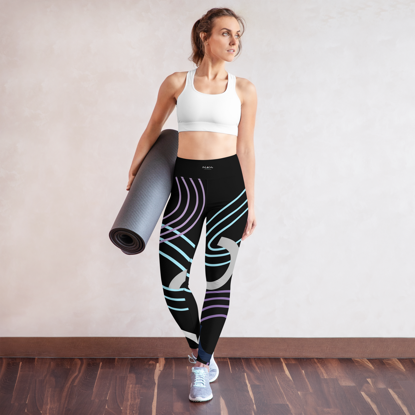 BabyCakes Yoga Leggings - Circular Black