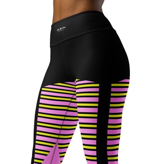 BabyCakes Yoga Leggings - Pink Stepper