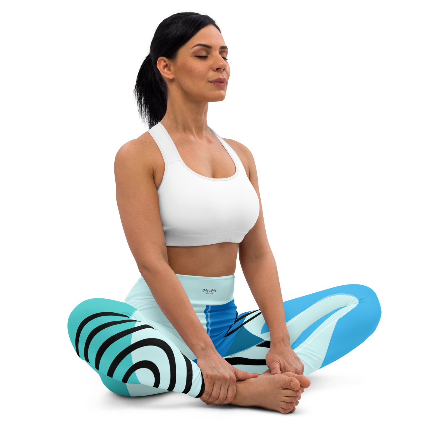 BabyCakes Yoga Leggings - Spyral Blue