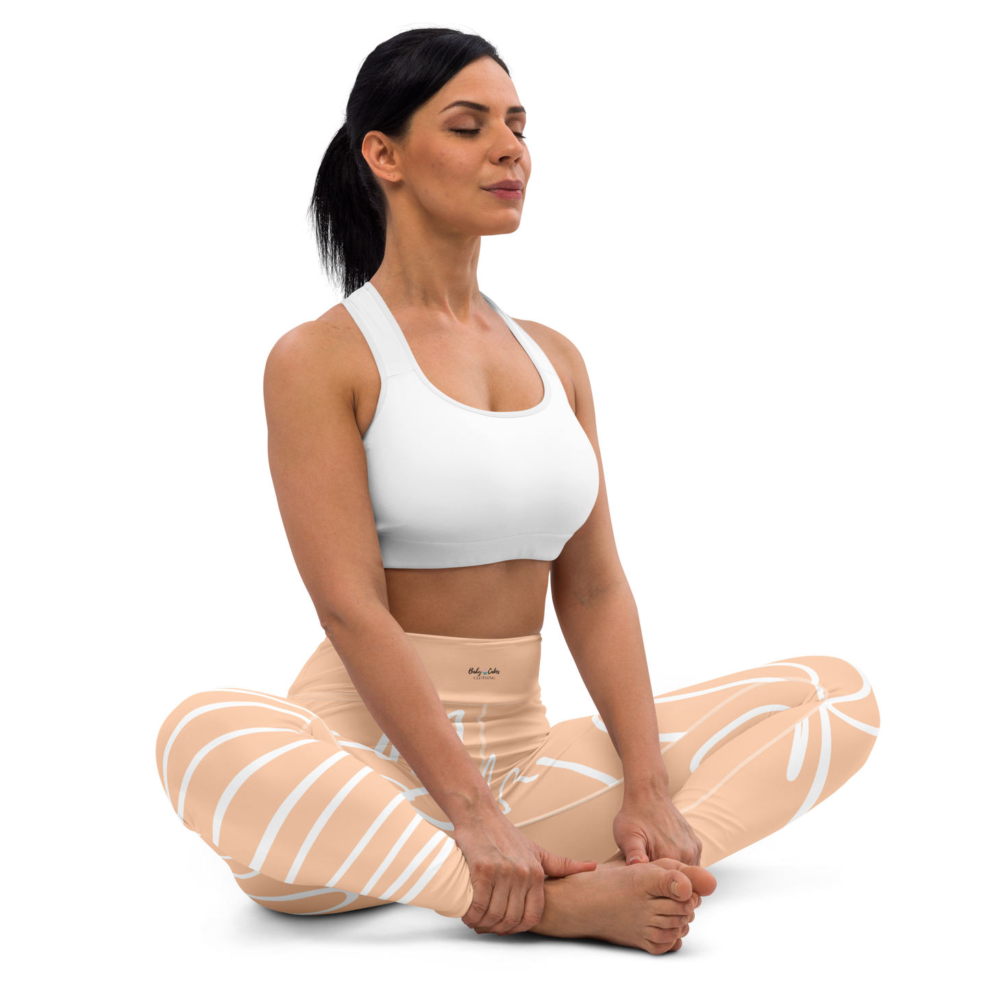 BabyCakes Yoga Leggings - Peach Swirl