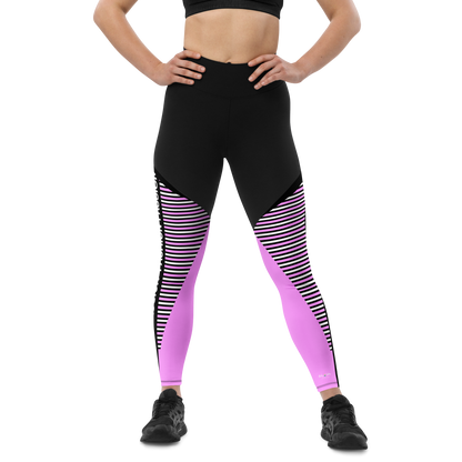 BabyCakes Sports Leggings - 'Fashion Passion' - Pink & Black