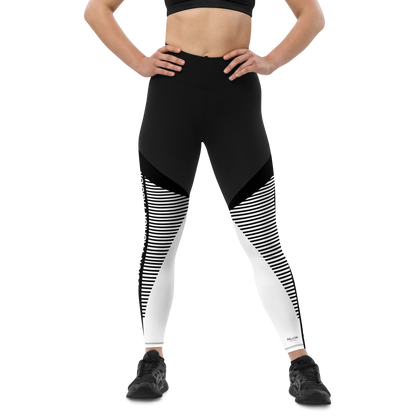 BabyCakes Sports Leggings - 'Fashion Passion' - Black & White