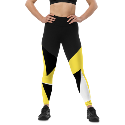 BabyCakes Sports Leggings - Black & Yellow