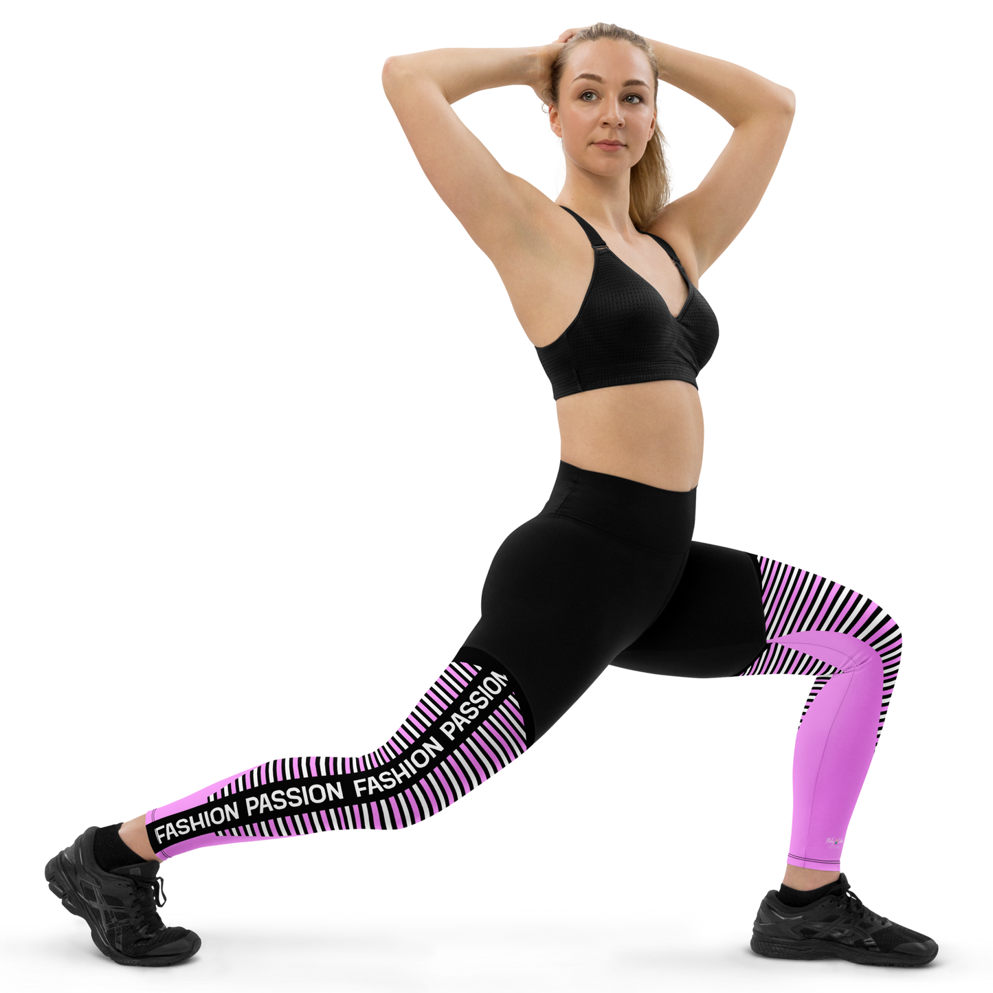 BabyCakes Sports Leggings - 'Fashion Passion' - Pink & Black